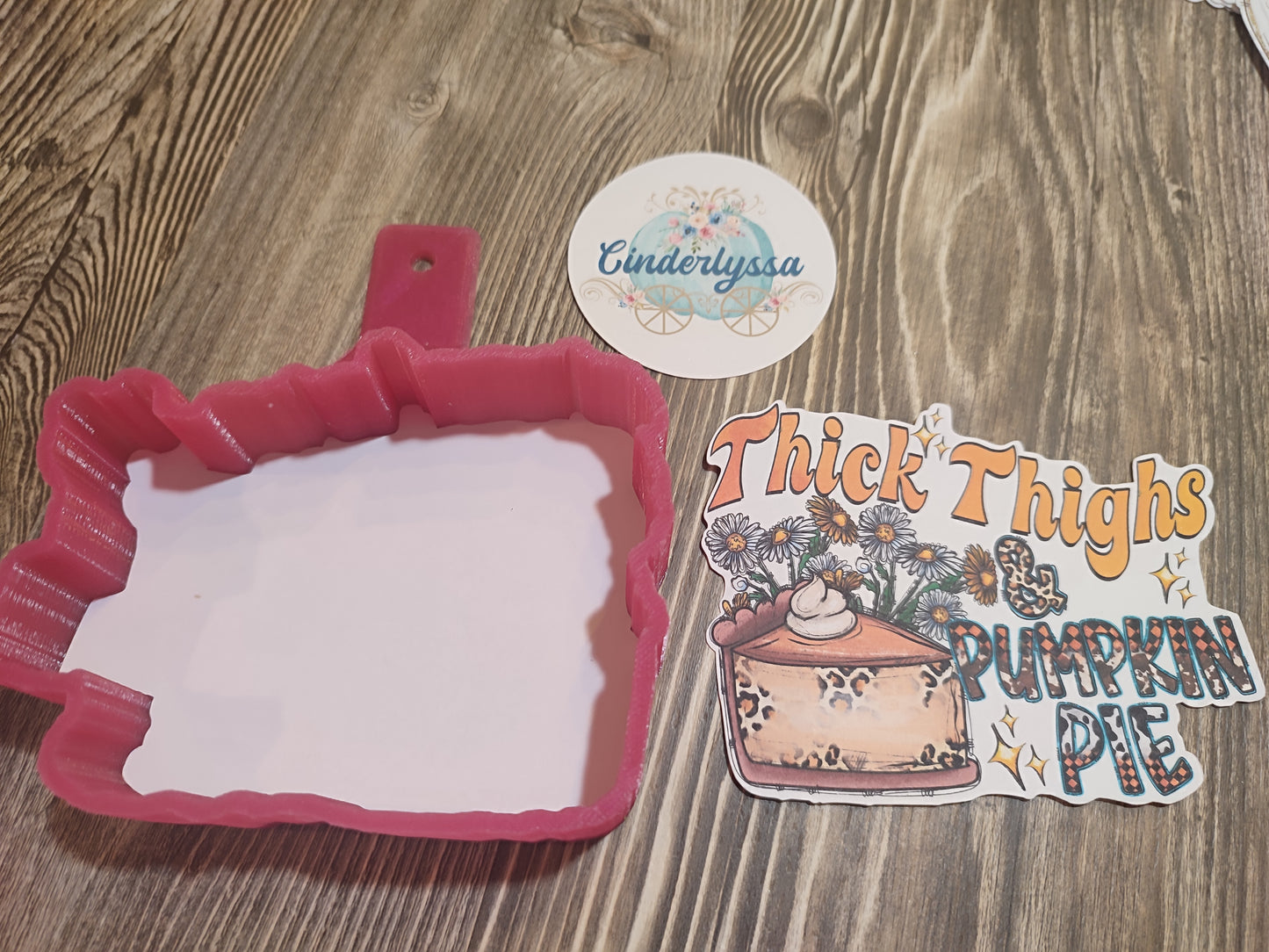 Thick Thighs & Pumpkin Pie Leopard Christmas Cardstock Silicone Mold, Aroma Bead Molds