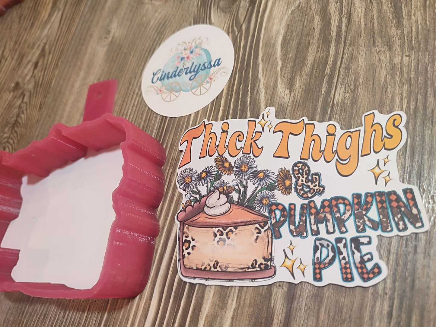 Thick Thighs & Pumpkin Pie Leopard Christmas Cardstock Silicone Mold, Aroma Bead Molds