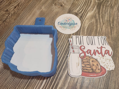 I Put Out for Santa Christmas Cardstock Silicone Mold, Aroma Bead Molds