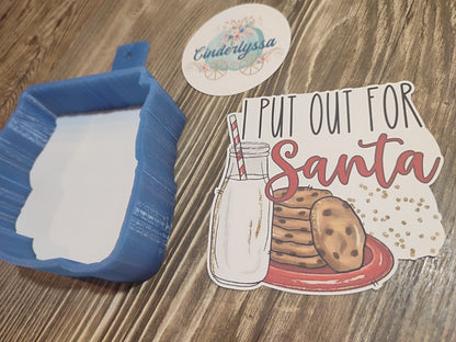 I Put Out for Santa Christmas Cardstock Silicone Mold, Aroma Bead Molds