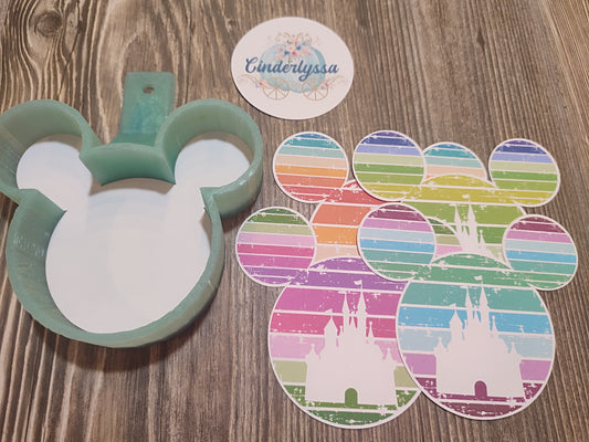 Mouse Head Cardstock Silicone Mold, Aroma Bead Molds