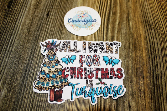 All I want for Christmas is Turquoise Cardstock Silicone Mold, Aroma Bead Molds, Premium Cardstock Images