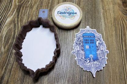 Doctor Who Tardis, Dr Who Police Box Time Machine Cardstock Silicone Mold, Aroma Bead Molds, Premium Cardstock Images