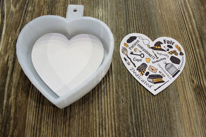 Heart with Edge: Crystal, Floral, Wooden, Magic, Mandala, Western, Dark & Stained Glass Cardstock Silicone Mold, Aroma Bead Molds