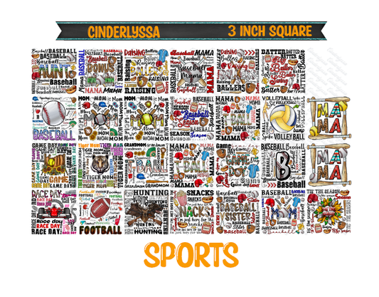 3 inch Square: Sports Theme Cardstock/Picture With Beveled Edge Cardstock Silicone Mold, Aroma Bead Molds