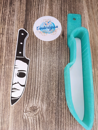 Michael Myers Knife: Halloween Killer Horror Cardstock Silicone Mold, Aroma Bead Molds, Premium Cardstock Images