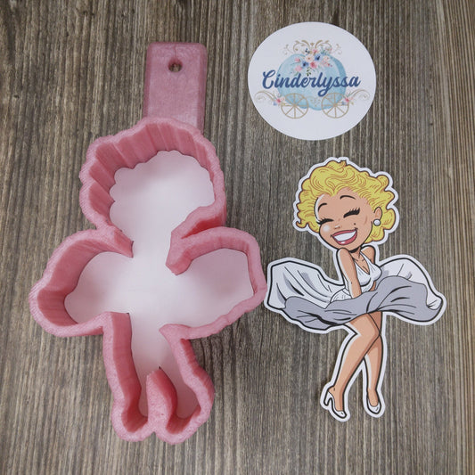 Small Marilyn Cardstock Silicone Mold, Aroma Bead Molds, Premium Cardstock Images