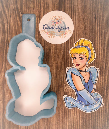 Princess Cinderella: Fairy Godmother, Carriage, Mice, Midnight Cardstock Silicone Mold, Aroma Bead Molds, Premium Cardstock Images