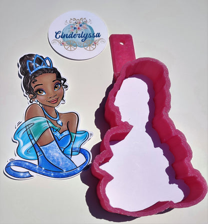 Princess Tiana: Bayou New Orleans, frog, Prince Naveen, Louis Cardstock Silicone Mold, Aroma Bead Molds, Premium Cardstock Images