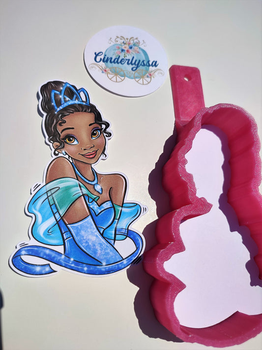 Princess Tiana: Bayou New Orleans, frog, Prince Naveen, Louis Cardstock Silicone Mold, Aroma Bead Molds, Premium Cardstock Images