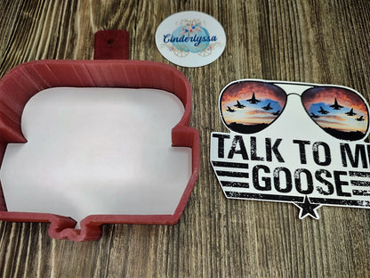 Talk to me Goose, Maverick, Ice Man Navy Silicone Mold, Aroma Bead Molds, Car Freshener Mold, Premium Cardstock Images