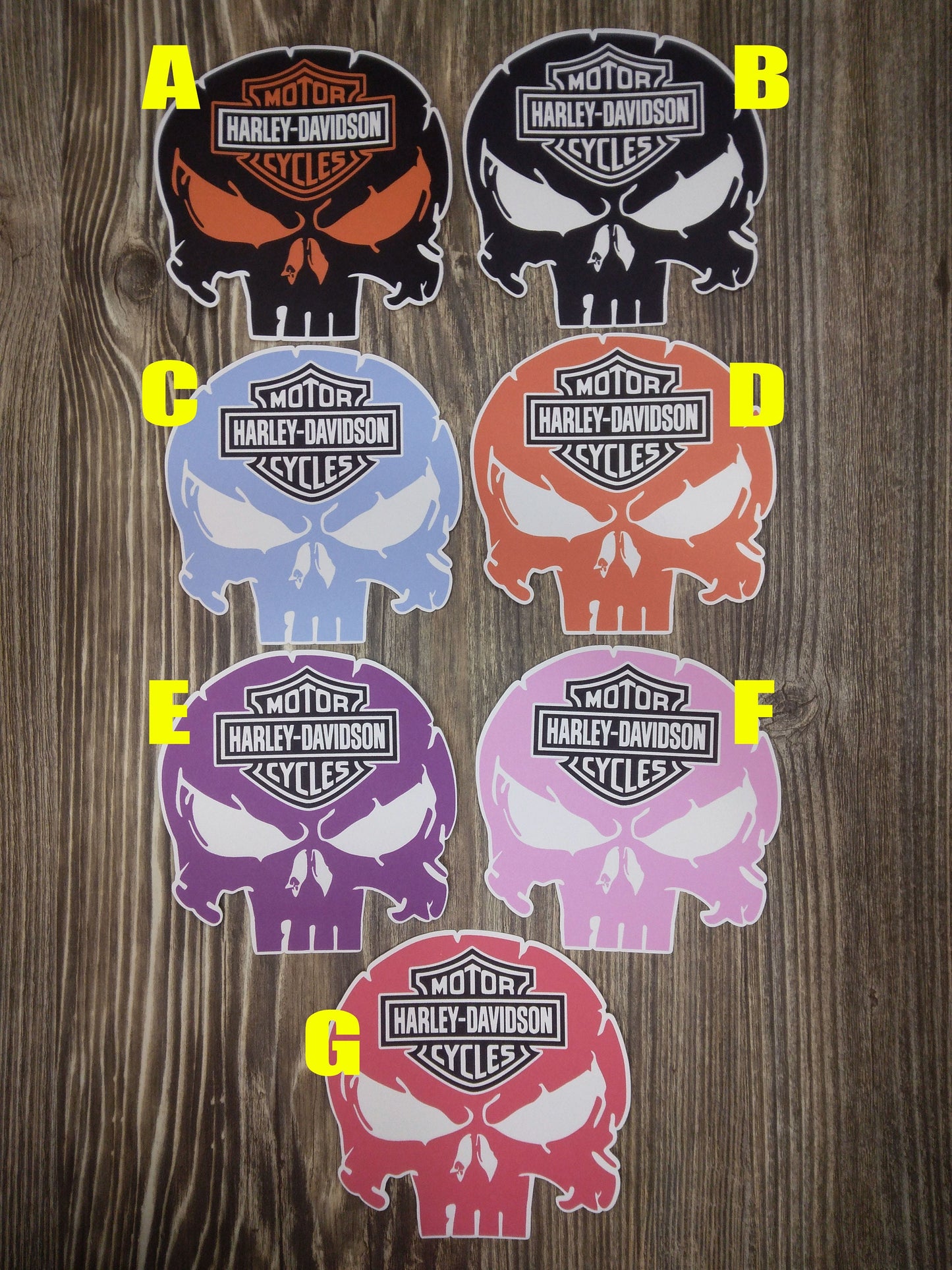 Harley Davidson Punisher Skull With Multiple Colors Silicone Mold, Aroma Bead Molds, Car Freshener Mold