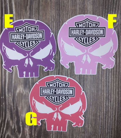 Harley Davidson Punisher Skull With Multiple Colors Silicone Mold, Aroma Bead Molds, Car Freshener Mold
