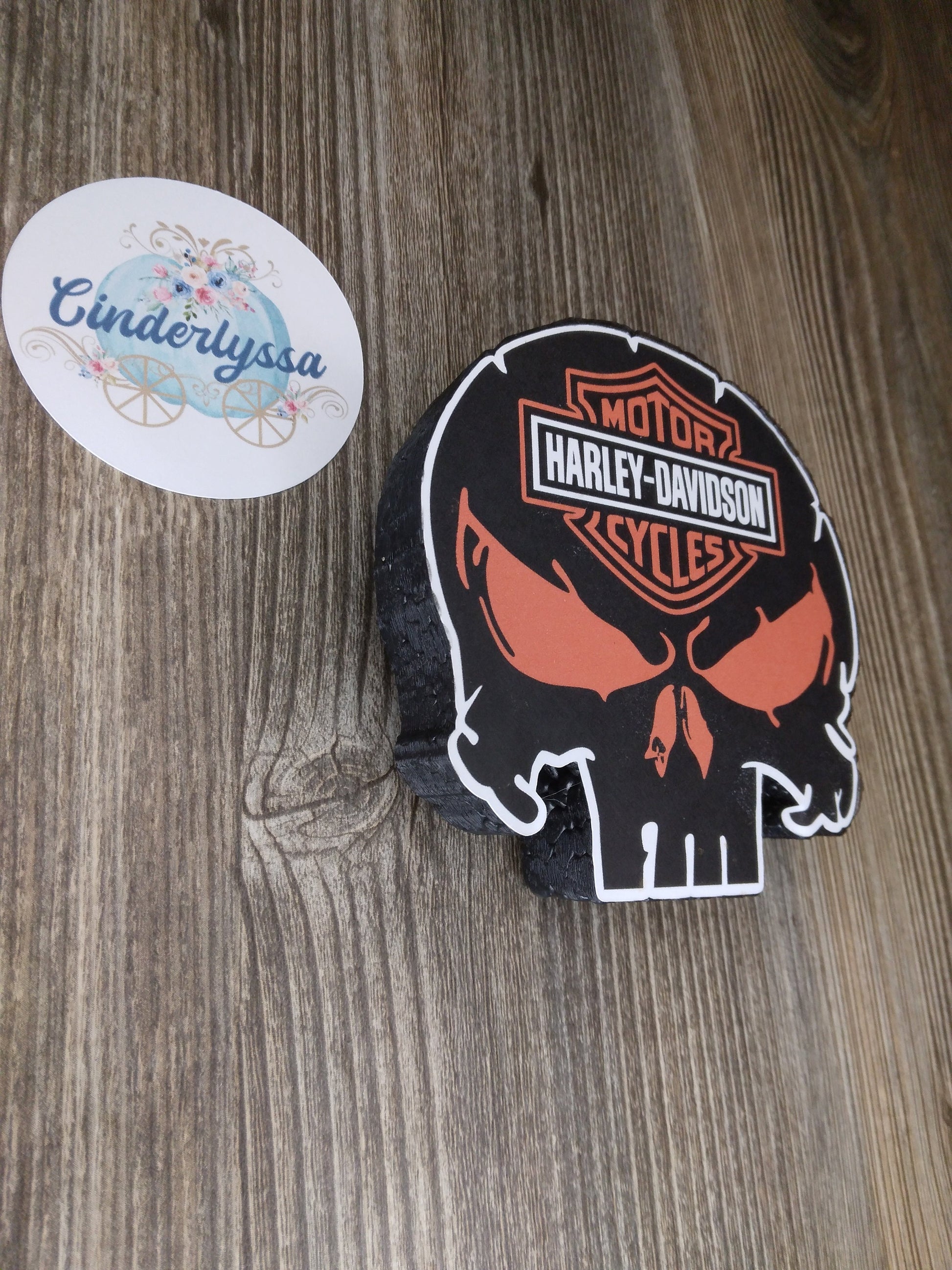 Harley Davidson Punisher Skull With Multiple Colors Silicone Mold, Aroma Bead Molds, Car Freshener Mold