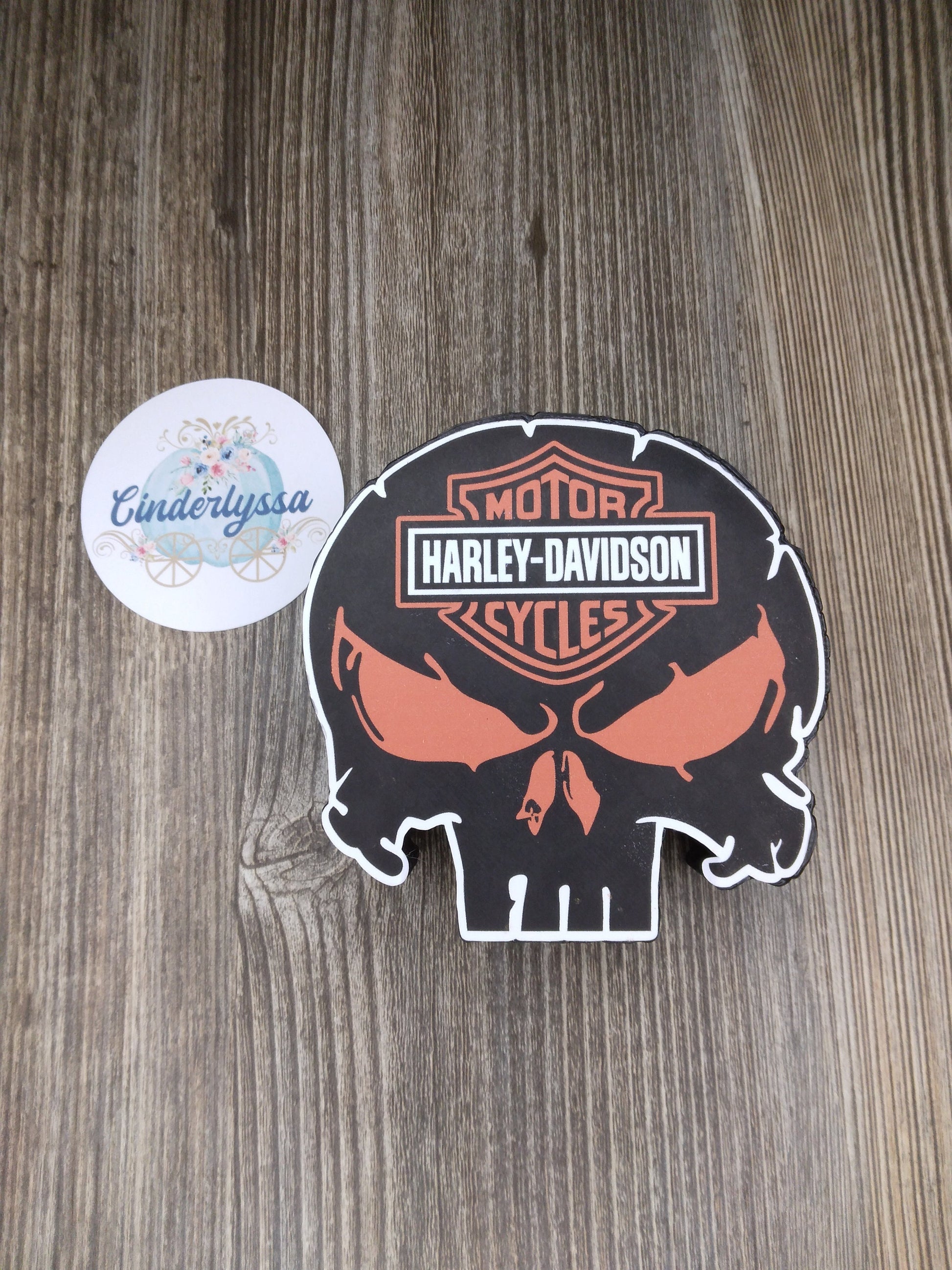 Harley Davidson Punisher Skull With Multiple Colors Silicone Mold, Aroma Bead Molds, Car Freshener Mold