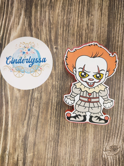 Clown Killer: We All Float Pennywise Horror Movie Cardstock Silicone Mold, Aroma Bead Molds