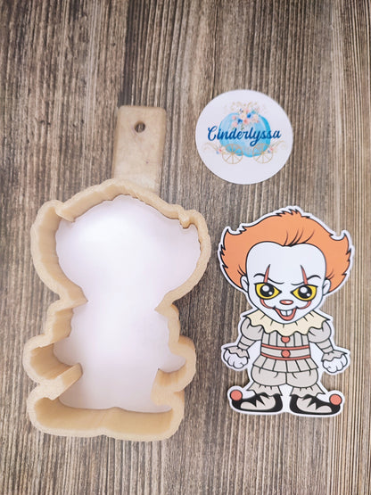 Clown Killer: We All Float Pennywise Horror Movie Cardstock Silicone Mold, Aroma Bead Molds