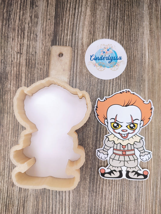 Clown Killer: We All Float Pennywise Horror Movie Cardstock Silicone Mold, Aroma Bead Molds
