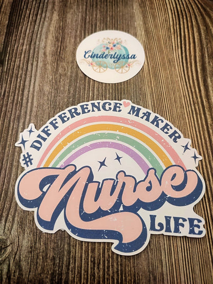 Nurse Life: Difference Maker, Caregiver, RN, LPN Cardstock Silicone Mold, Aroma Bead Molds