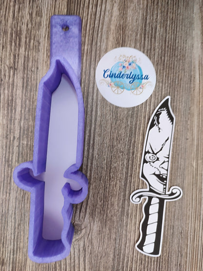Chucky Doll Knife: Killer Horror Cardstock Silicone Mold, Aroma Bead Molds, Premium Cardstock Images