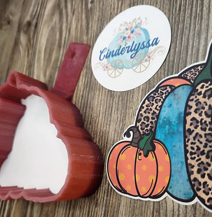 3 Leopard Pumpkins With Heart, Fall, Pumpkin Patch, Halloween Cardstock Silicone Mold, Aroma Bead Molds, Premium Cardstock Images