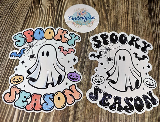 Spooky Season Ghost, Black and White or Color Halloween Cardstock Silicone Mold, Aroma Bead Molds, Premium Cardstock Images