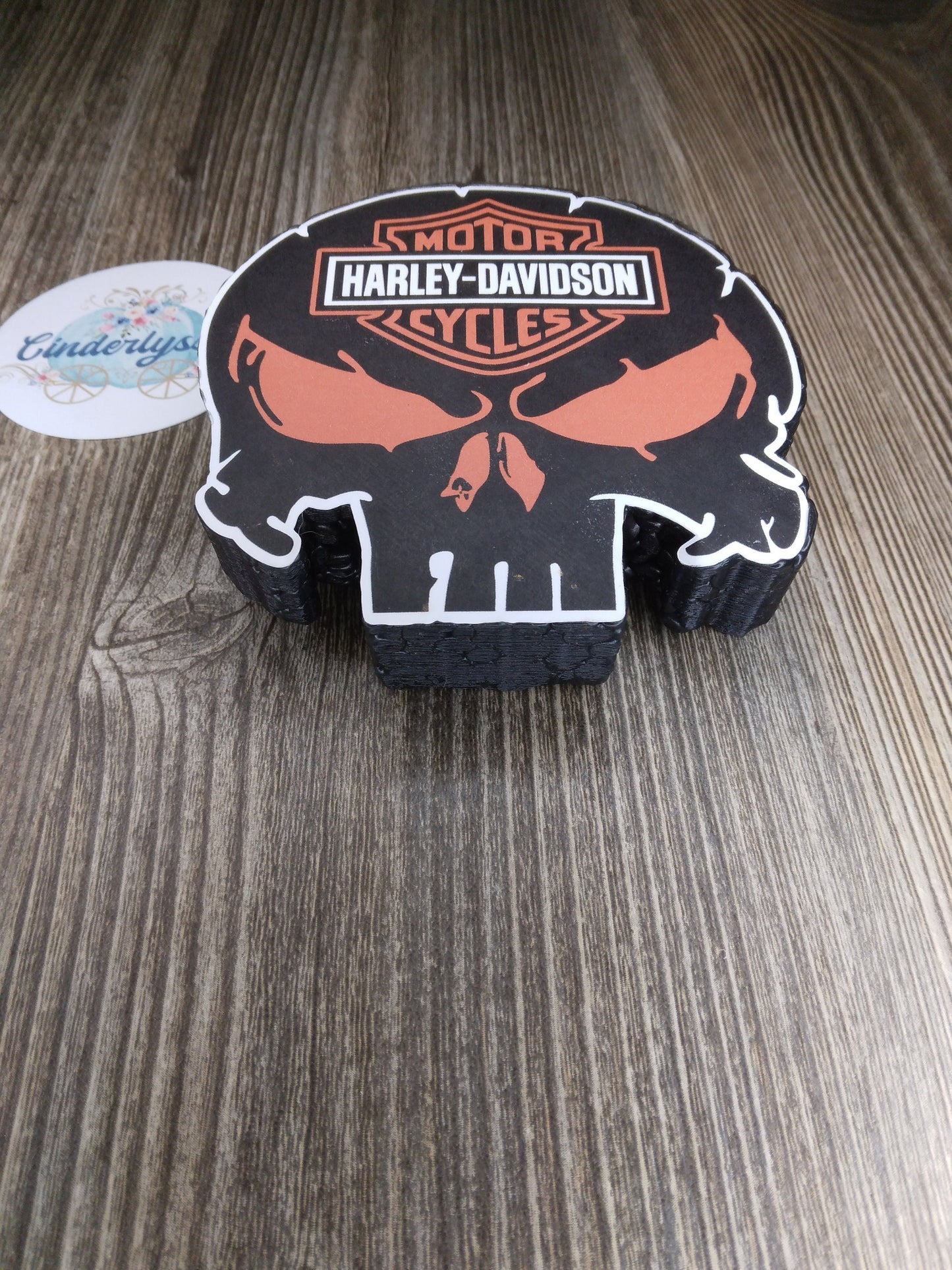 Harley Davidson Punisher Skull With Multiple Colors Silicone Mold, Aroma Bead Molds, Car Freshener Mold