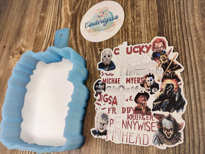 Horror Movie Guys List: Scary Movie Inspired Characters Silicone Mold, Aroma Bead Molds, Car Freshener Mold
