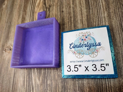 Square Cardstock/Picture With Beveled Edge Silicone Mold, Aroma Bead Molds, Car Freshener Mold