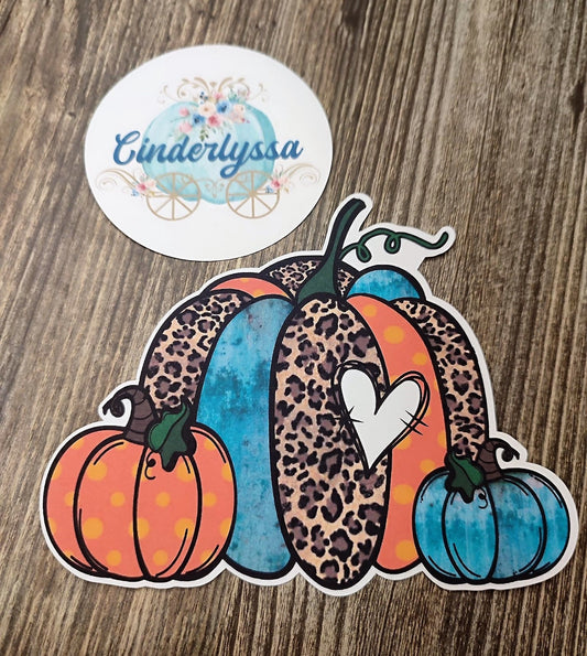 3 Leopard Pumpkins With Heart, Fall, Pumpkin Patch, Halloween Cardstock Silicone Mold, Aroma Bead Molds, Premium Cardstock Images