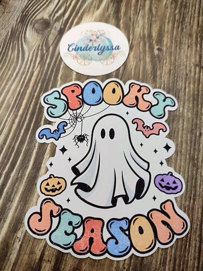 Spooky Season Ghost, Black and White or Color Halloween Cardstock Silicone Mold, Aroma Bead Molds, Premium Cardstock Images