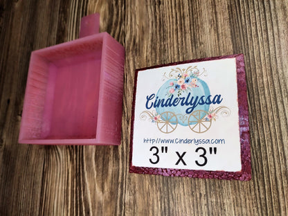 Square Cardstock/Picture With Beveled Edge Silicone Mold, Aroma Bead Molds, Car Freshener Mold