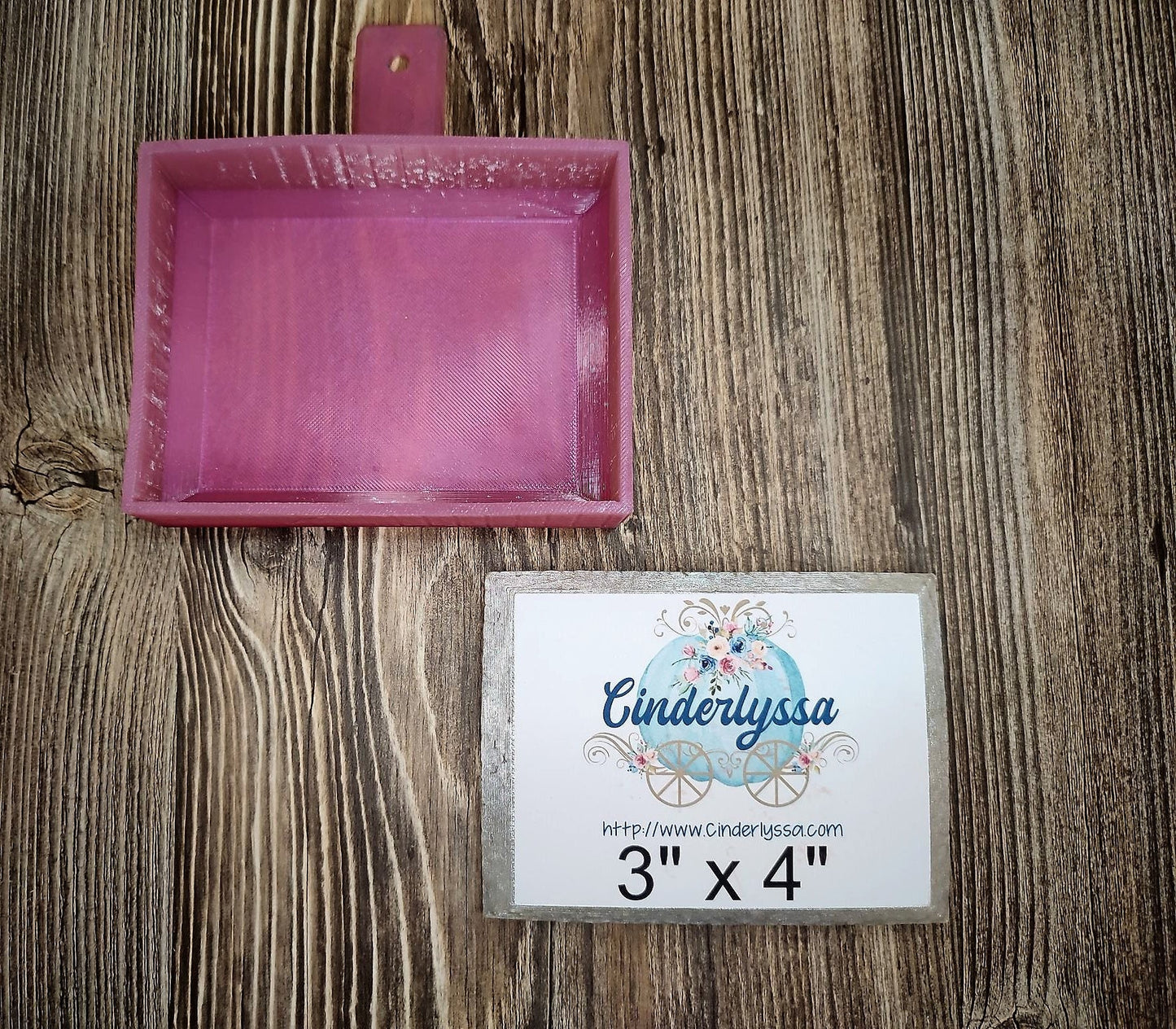 3x4 inch: Rectangle Cardstock/Picture With Beveled Edge Silicone Mold, Aroma Bead Molds, Car Freshener Mold