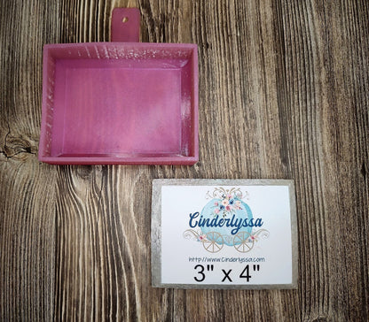 3x4 inch: Rectangle Cardstock/Picture With Beveled Edge Silicone Mold, Aroma Bead Molds, Car Freshener Mold