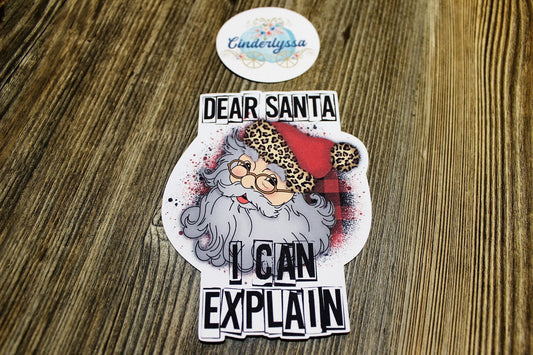 Dear Santa I Can Explain Silicone Mold, Aroma Bead Molds, Car Freshener Mold