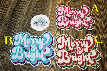 Merry and Bright Retro Silicone Mold, Aroma Bead Molds, Car Freshener Mold