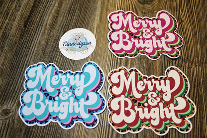 Merry and Bright Retro Silicone Mold, Aroma Bead Molds, Car Freshener Mold