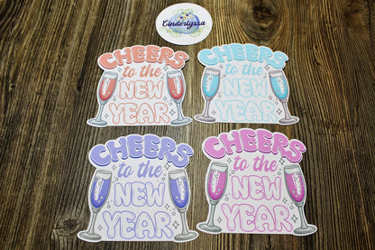 Cheers to the New Year: Champagne Glasses Silicone Mold, Aroma Bead Molds, Car Freshener Mold
