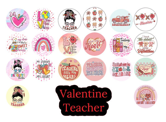 3 inch Round Valentine Teacher Cardstock Only for freshies: Silicone Mold, for Aroma Bead Molds, Car Freshener, Premium Cardstock Images