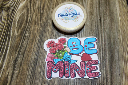 Be Mine Valentine with Hearts, Flowers, Letter and Arrow: Pink Leopard Print Silicone Mold, Aroma Bead Molds, Car Freshener Mold