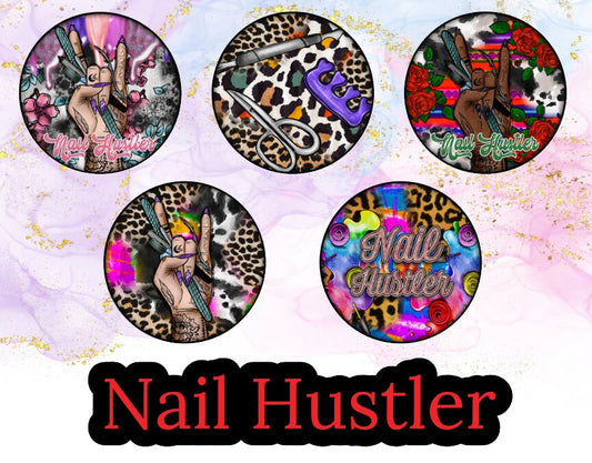 3 inch Round Nail Hustler Cardstock Only for freshies -NO MOLD: Silicone Mold, for Aroma Bead Molds, Car Freshener, Premium Cardstock Images