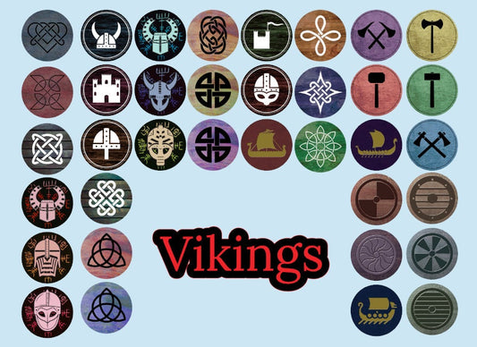 3 inch Round Vikings Cardstock Only for freshies: Silicone Mold, for Aroma Bead Molds, Car Freshener, Premium Cardstock Images