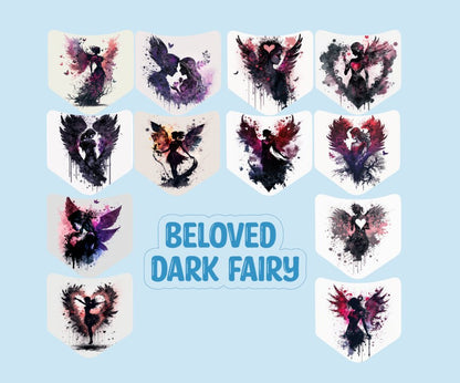 Jean Pocket: Beloved Dark Fairy Image Inserts for Silicone Mold, Aroma Bead Molds, Car Freshener Mold