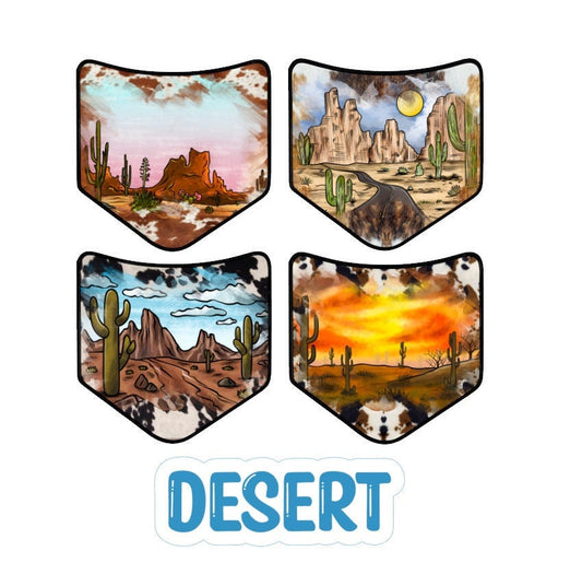 Jean Pocket: Desert Image Inserts for Silicone Mold, Aroma Bead Molds, Car Freshener Mold