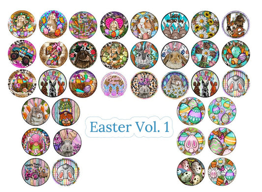 3 inch Round Easter Vol. 1 Cardstock Only for freshies: Silicone Mold, for Aroma Bead Molds, Car Freshener, Premium Cardstock Images