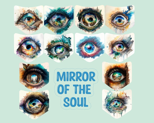 Jean Pocket: Mirror of the Soul Image Inserts for Silicone Mold, Aroma Bead Molds, Car Freshener Mold