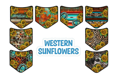 Jean Pocket: Western Sunflowers Image Inserts for Silicone Mold, Aroma Bead Molds, Car Freshener Mold