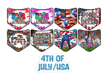 Jean Pocket: 4th of July & USA Cardstock Image Inserts for Silicone Mold, Aroma Bead Molds, Car Freshener Mold