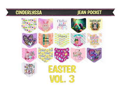 Jean Pocket: Easter Vol. 3 Image Inserts for Silicone Mold, Aroma Bead Molds, Car Freshener Mold