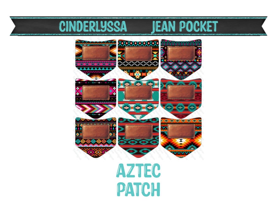 Jean Pocket: Aztec Patch Image Inserts for Cardstock Silicone Mold, Ar ...